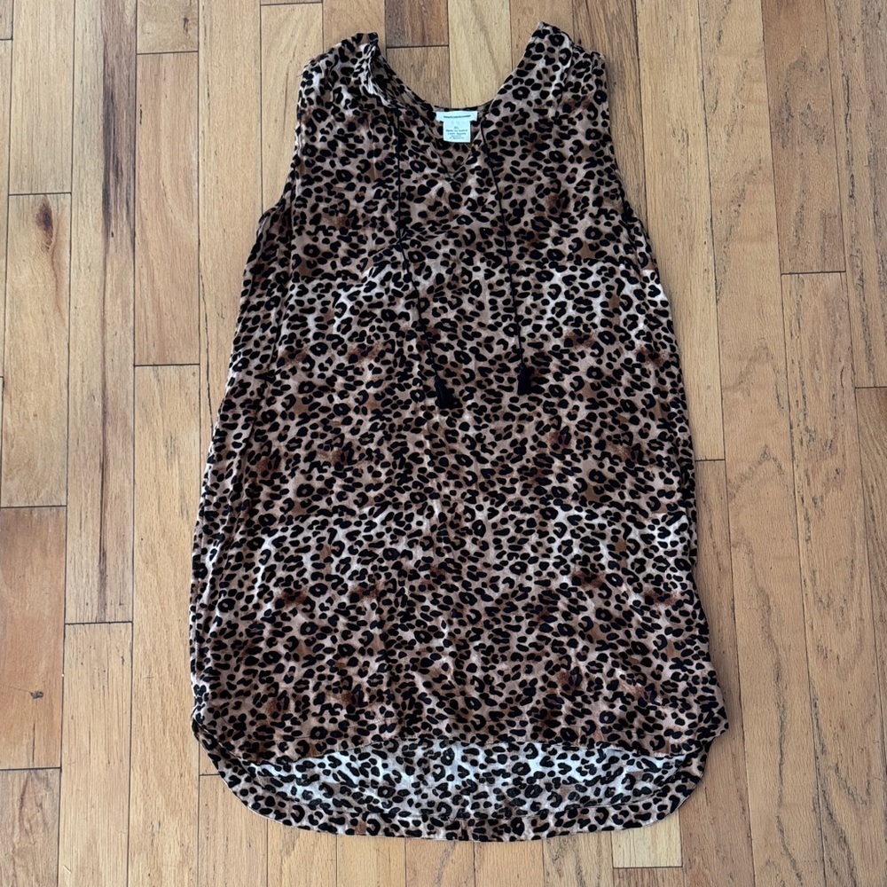 beachlunchlounge | Animal Print Sleeveless Dress | High-low hem | size XL